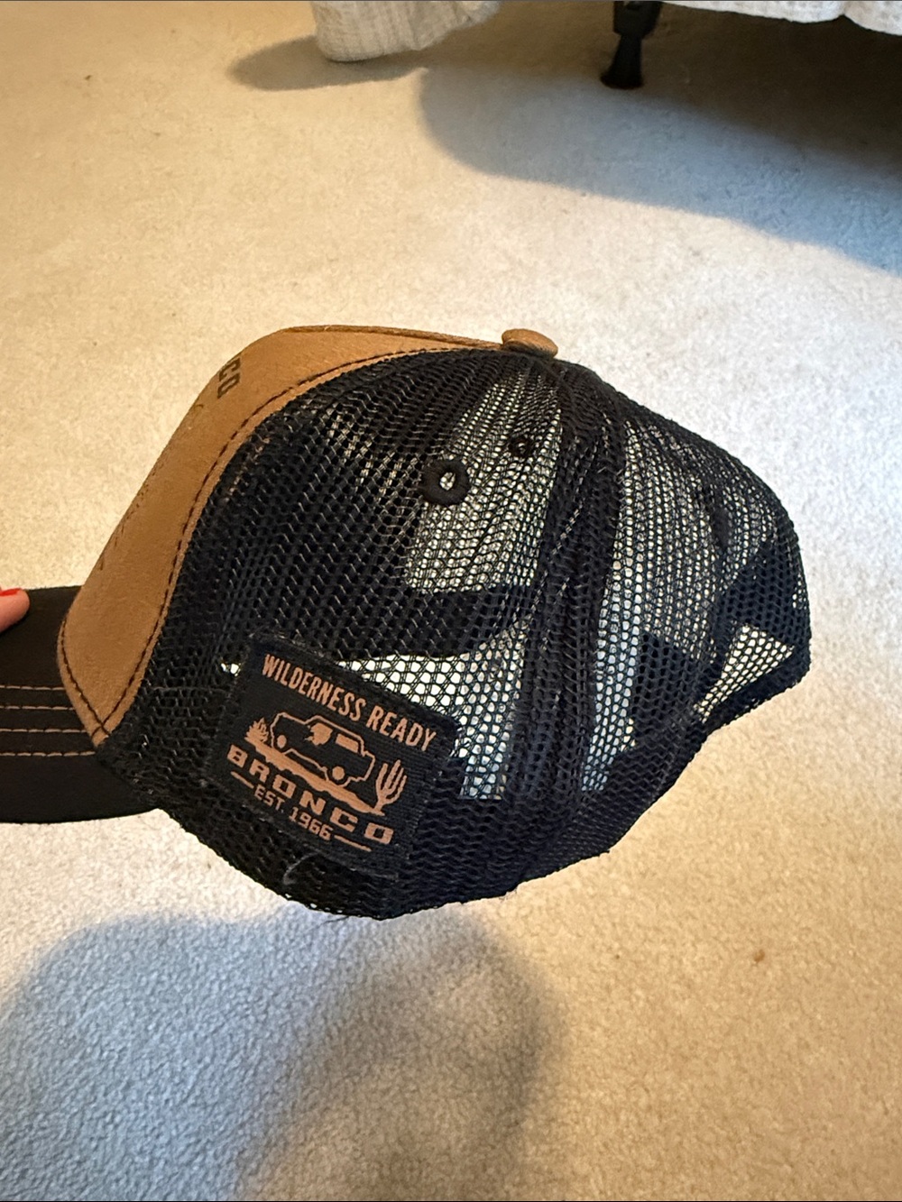 Ford Bronco Brown and Black Mesh Trucker Hat - Picture 2 of 3